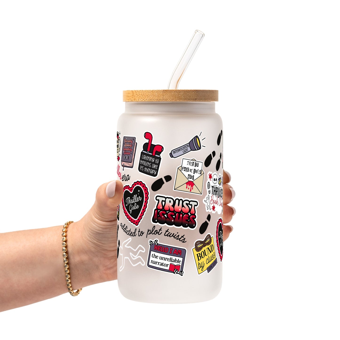 Thriller True Crime Glass Cups