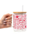 Red Tiny Tattoo Glass Cups