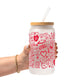 Red Tiny Tattoo Glass Cups
