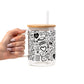 Black Tiny Tats Glass Cups