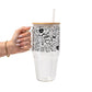 Black Tiny Tats Glass Cups