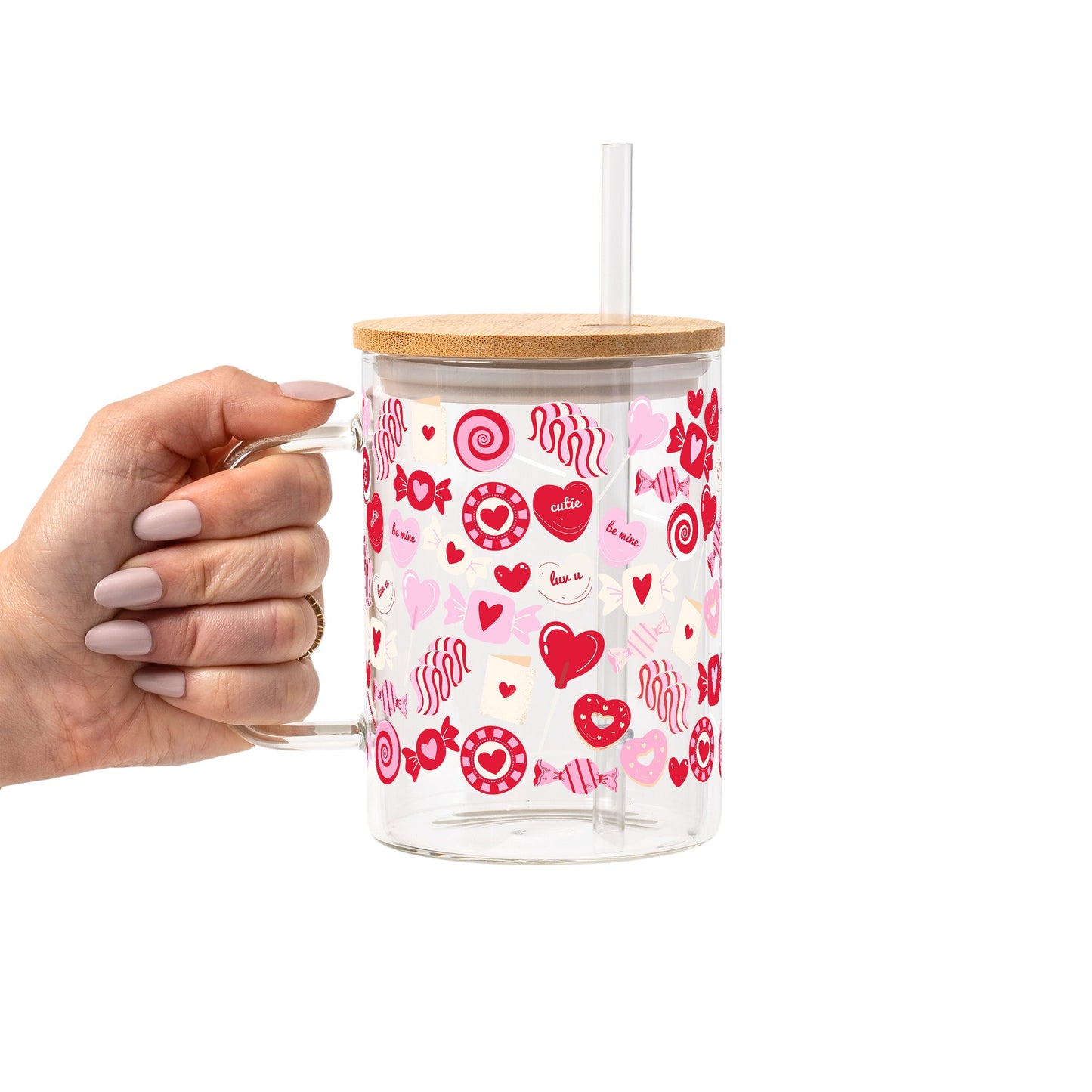 Valentine's Day Sweets Glass Cups