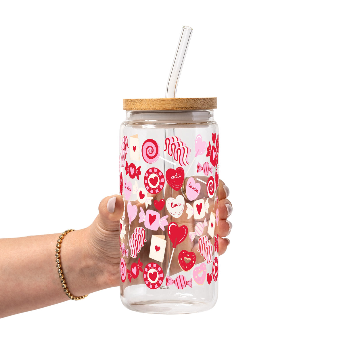 Valentine's Day Sweets Glass Cups
