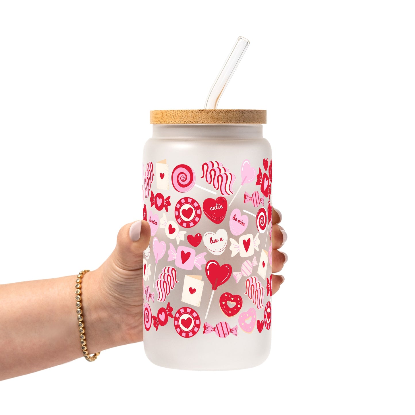 Valentine's Day Sweets Glass Cups