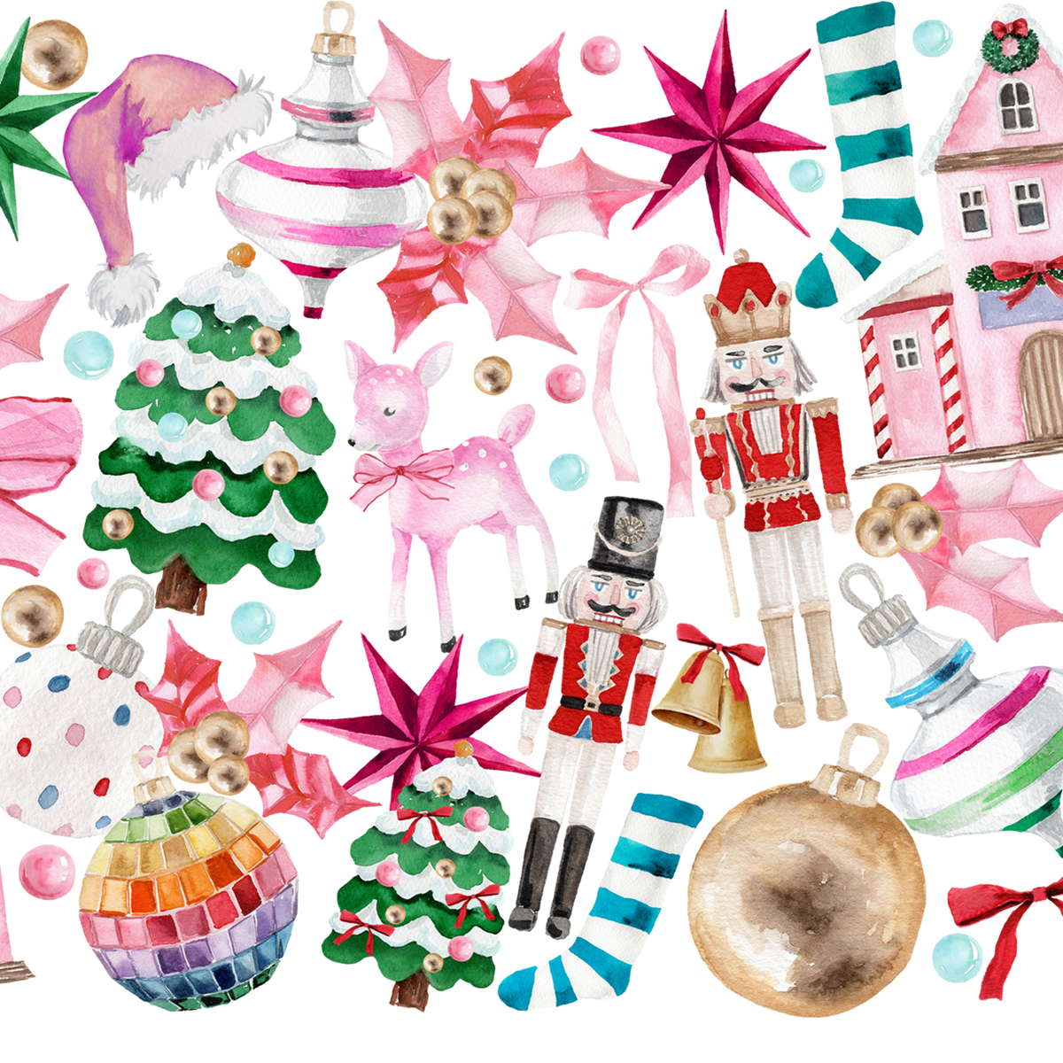 Whimsical Christmas Glass Cups