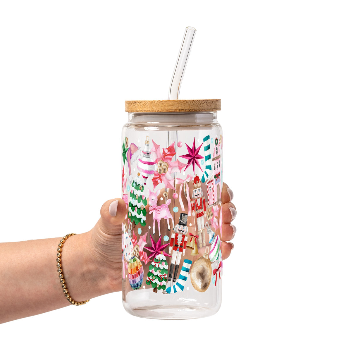 Whimsical Christmas Glass Cups