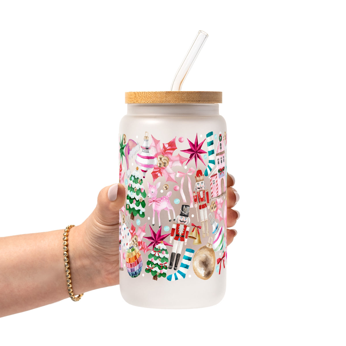 Whimsical Christmas Glass Cups