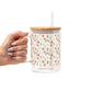 Neutral Wildflowers Glass Cups