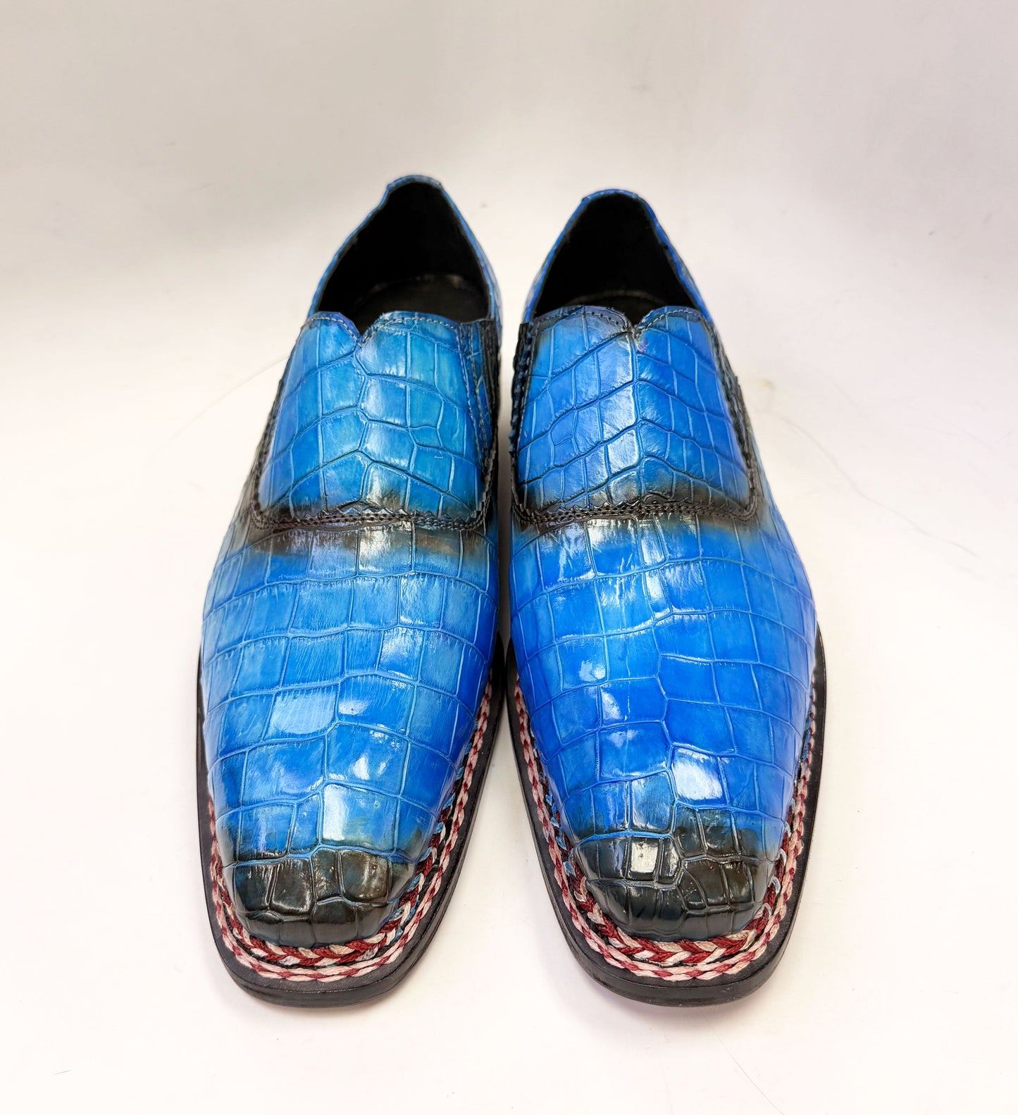 Maurice San Francisco Zapato de cocodrilo hecho a medida - Azul