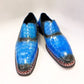Maurice San Francisco Zapato de cocodrilo hecho a medida - Azul