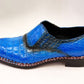 Maurice San Francisco Zapato de cocodrilo hecho a medida - Azul