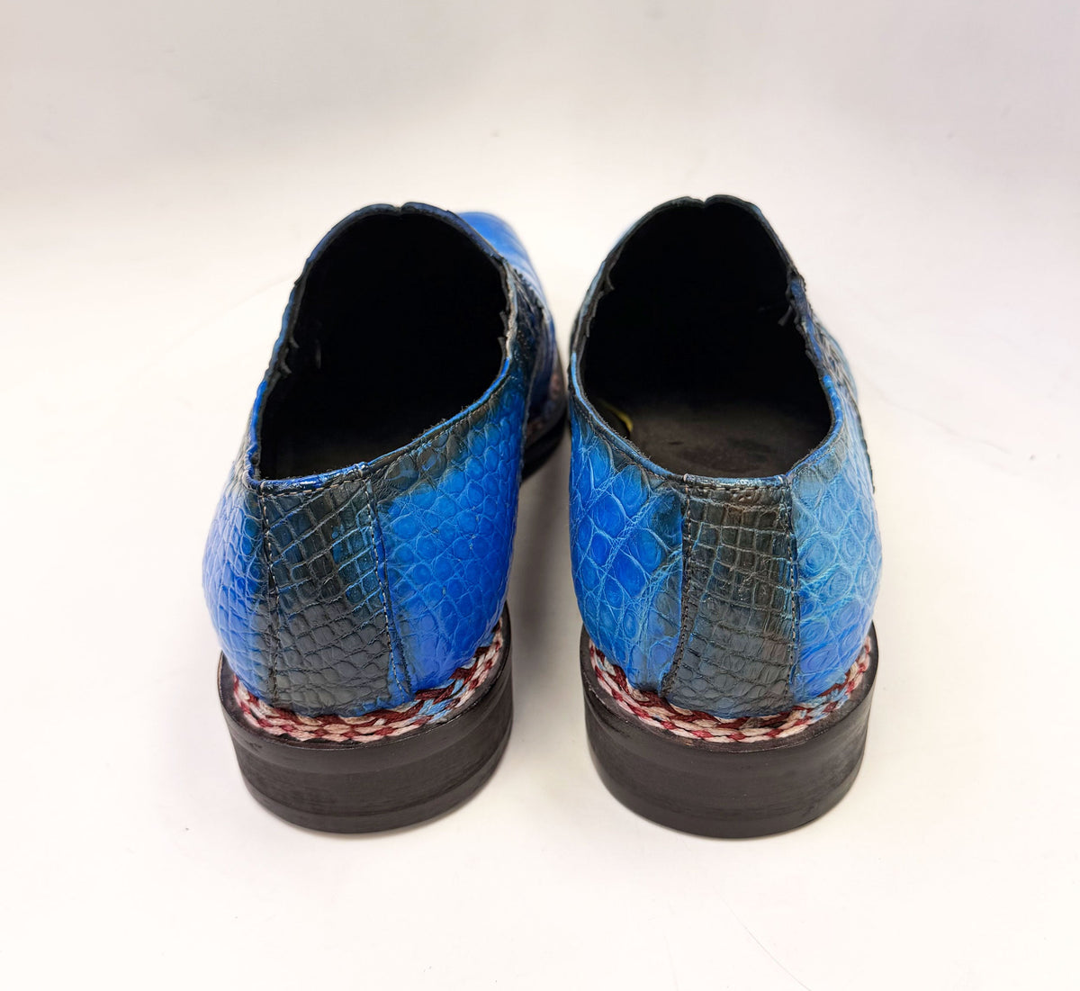 Maurice San Francisco Zapato de cocodrilo hecho a medida - Azul
