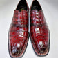 Zapato de cocodrilo Maurice San Francisco hecho a medida - Borgoña