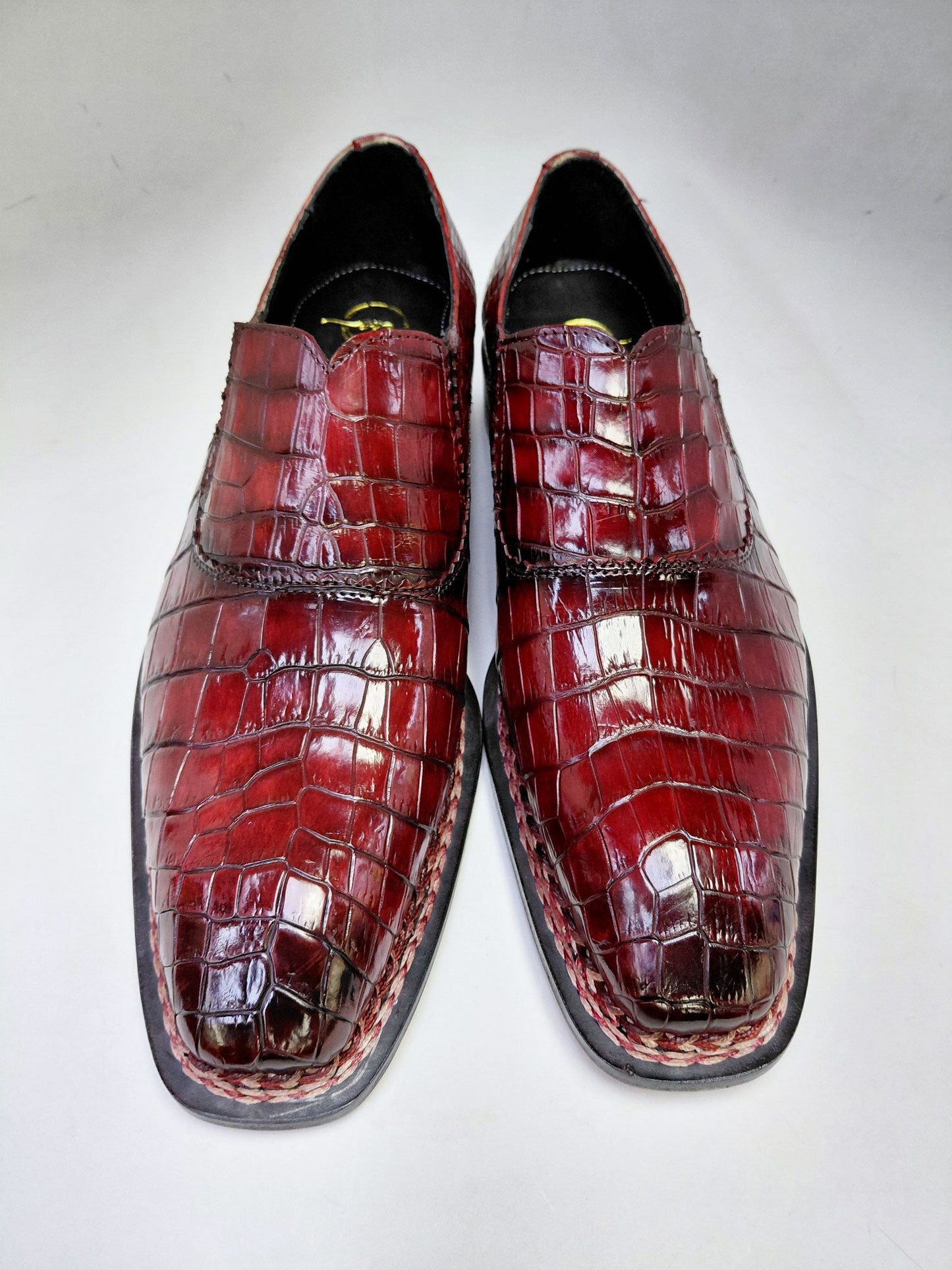 Zapato de cocodrilo Maurice San Francisco hecho a medida - Borgoña