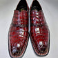 Zapato de cocodrilo Maurice San Francisco hecho a medida - Borgoña