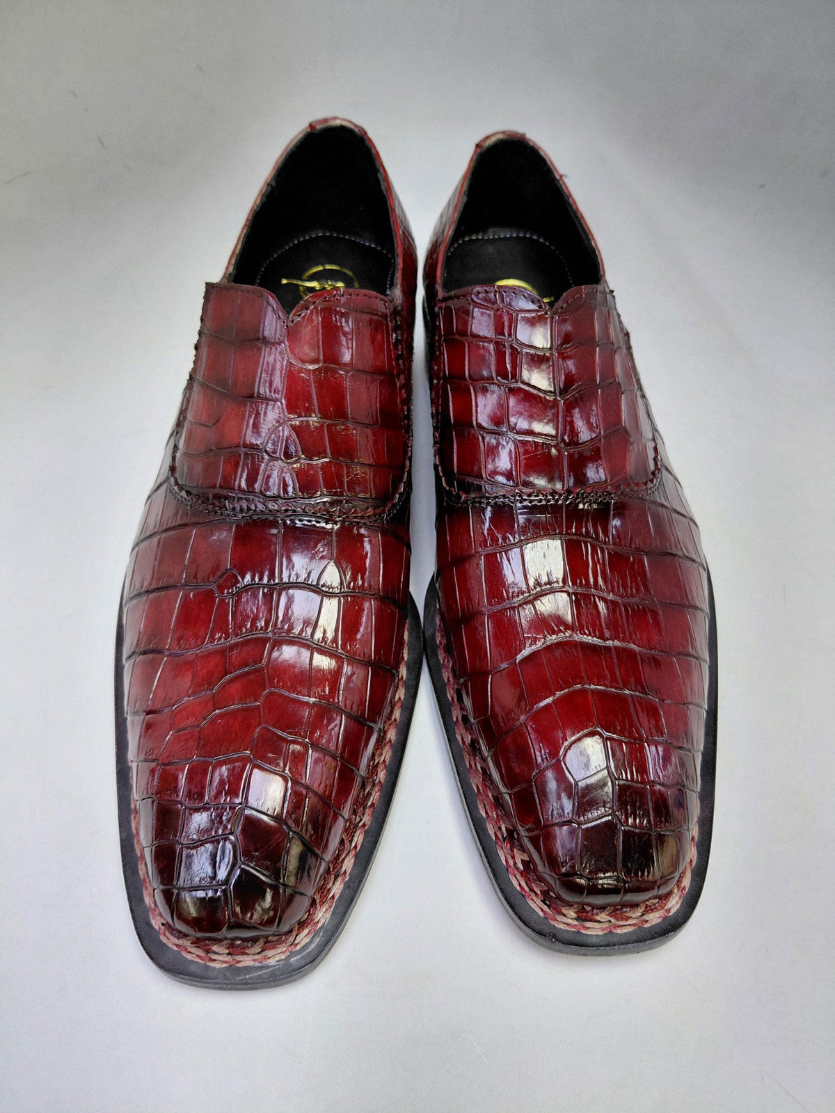 Zapato de cocodrilo Maurice San Francisco hecho a medida - Borgoña