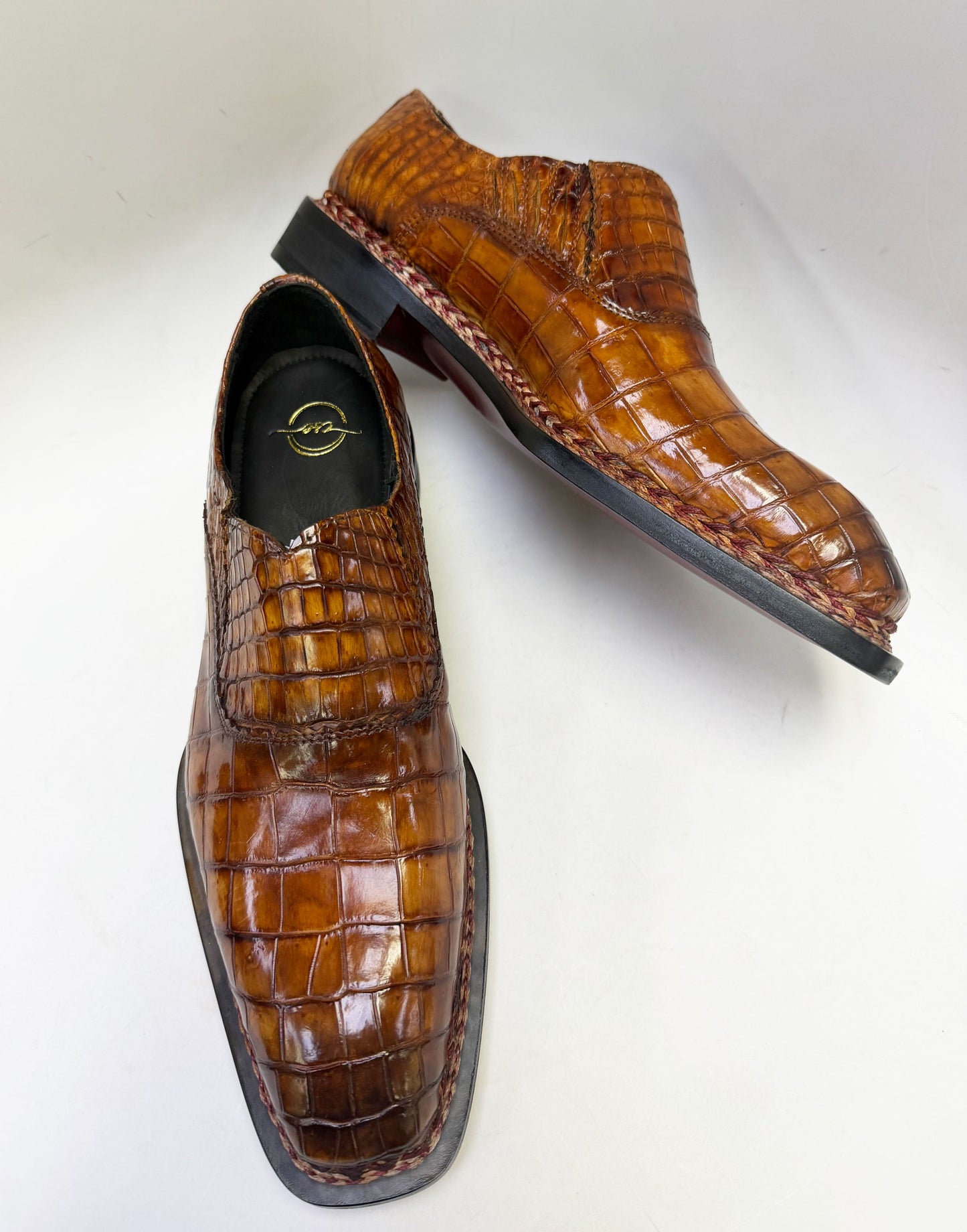 Zapato de cocodrilo Maurice San Francisco hecho a medida - Coñac