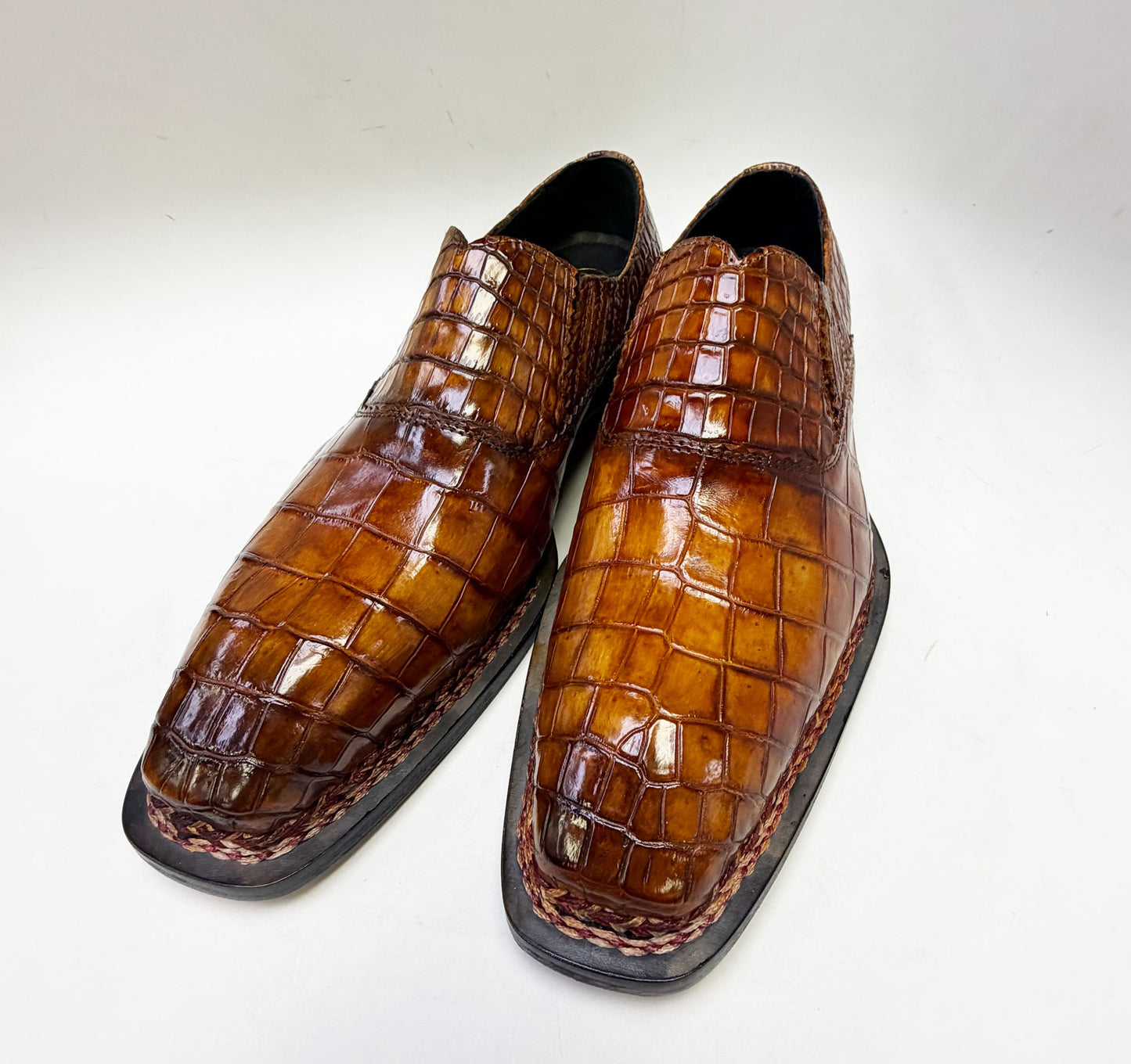 Zapato de cocodrilo Maurice San Francisco hecho a medida - Coñac