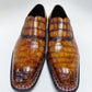 Zapato de cocodrilo Maurice San Francisco hecho a medida - Coñac