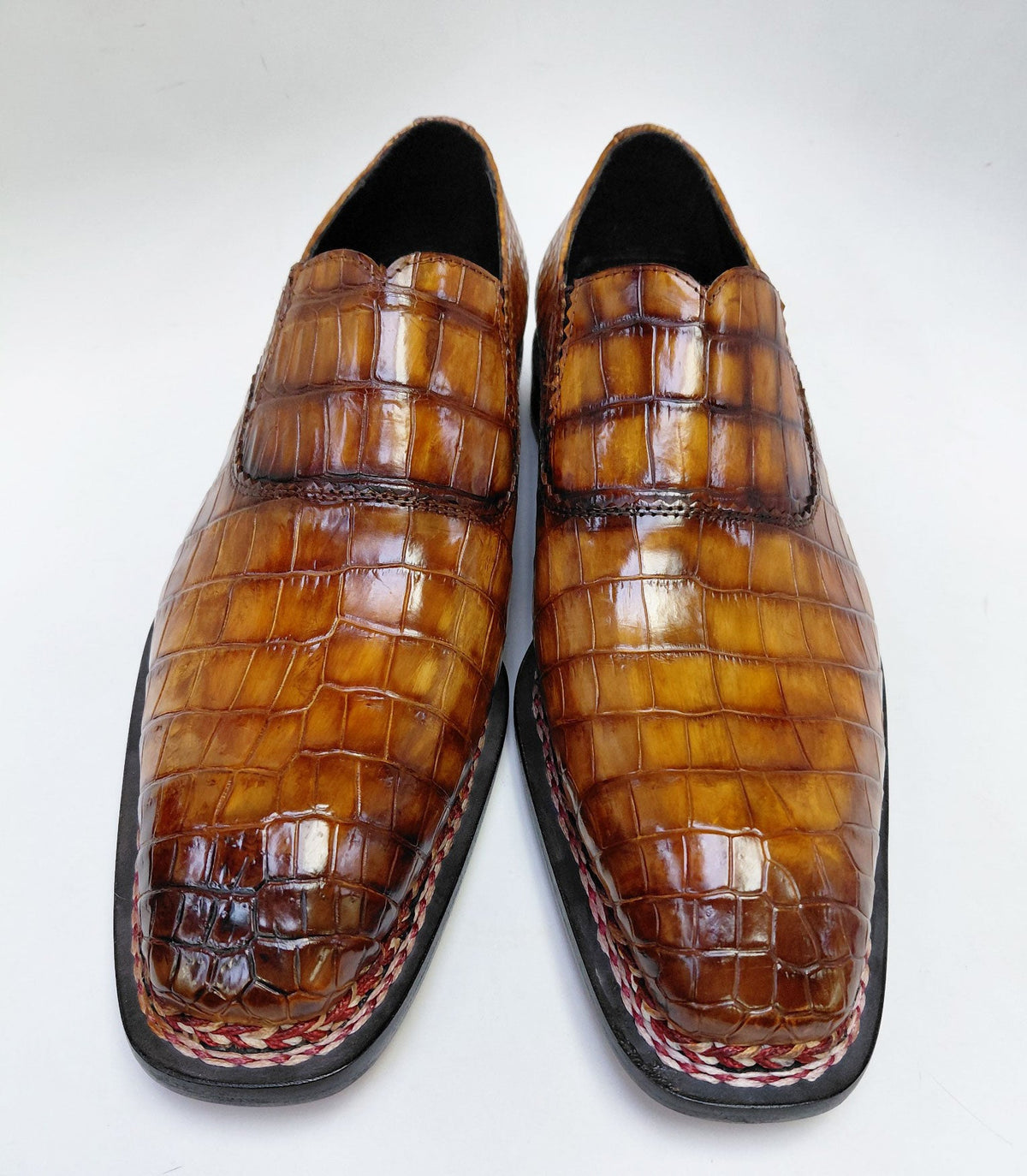 Zapato de cocodrilo Maurice San Francisco hecho a medida - Coñac
