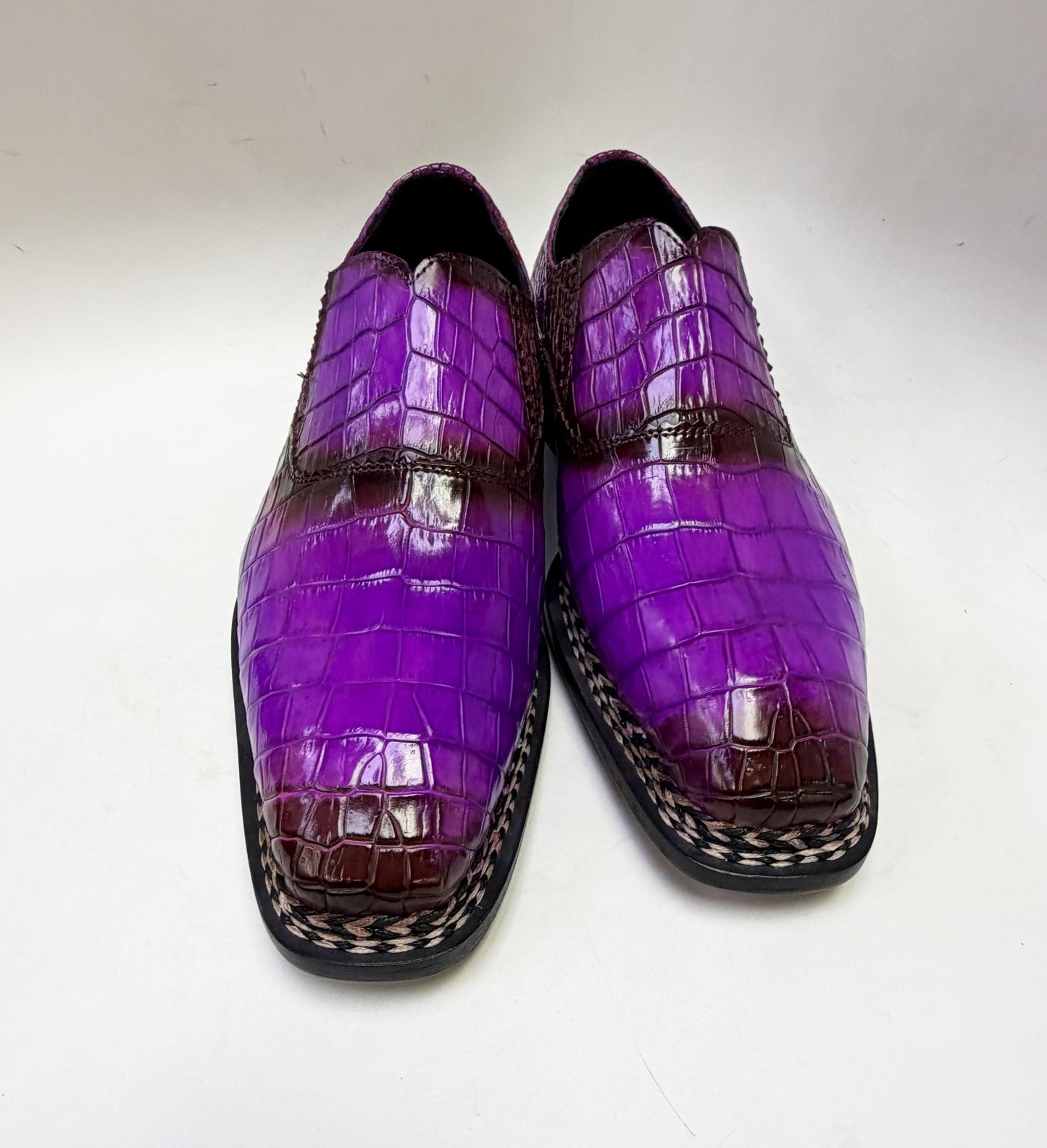 Maurice San Francisco Zapatos de cocodrilo hechos a medida - Púrpura