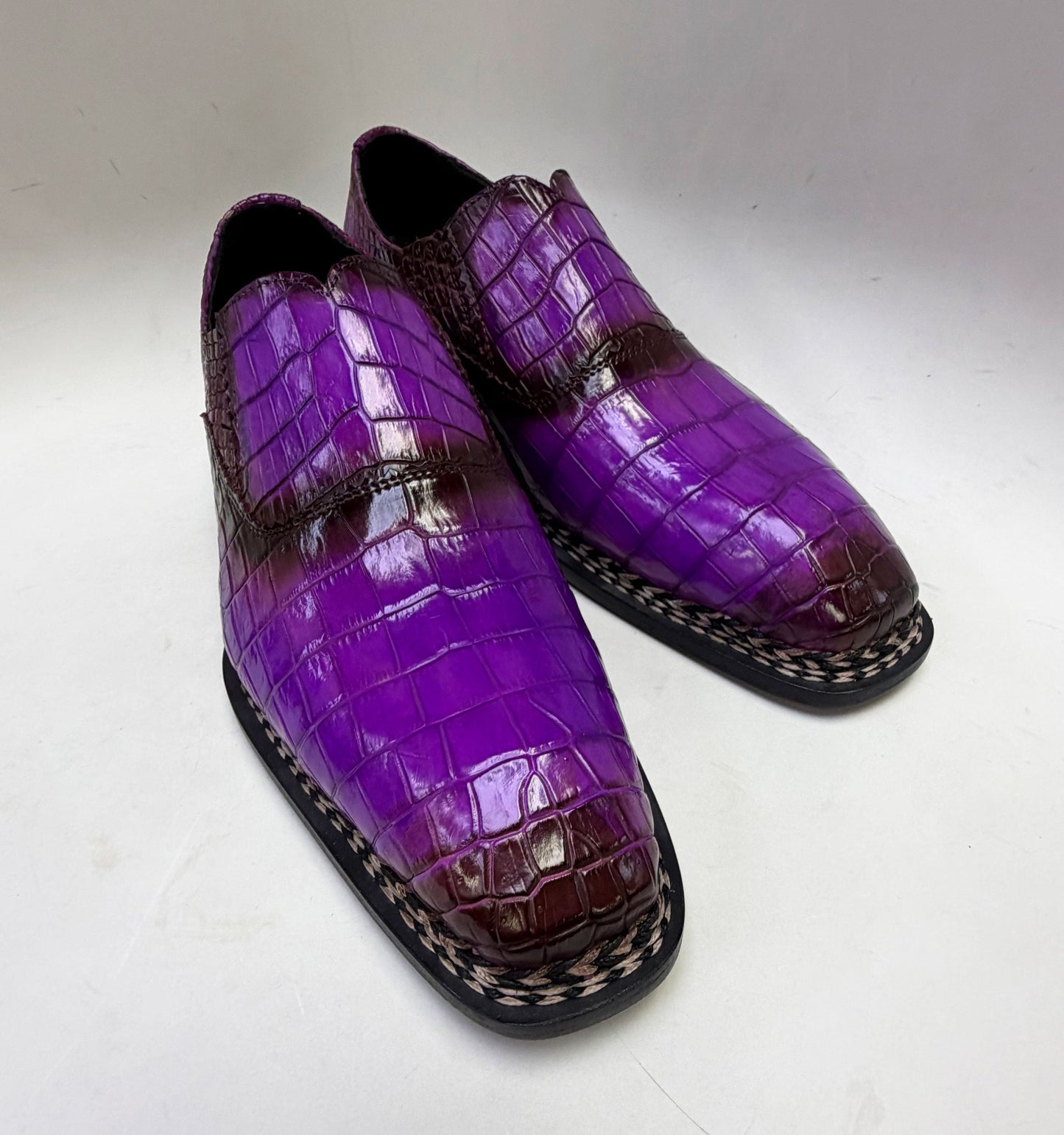 Maurice San Francisco Zapatos de cocodrilo hechos a medida - Púrpura