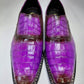 Maurice San Francisco Zapatos de cocodrilo hechos a medida - Púrpura