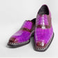 Maurice San Francisco Zapatos de cocodrilo hechos a medida - Púrpura