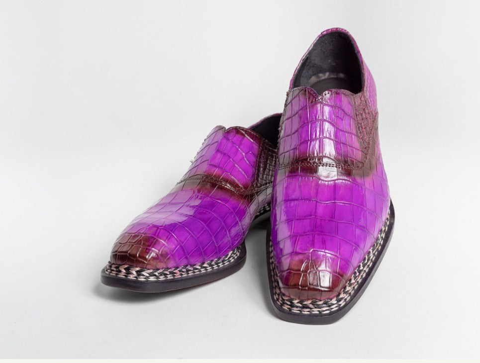 Maurice San Francisco Zapatos de cocodrilo hechos a medida - Púrpura