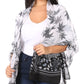 Sakkas Nichole summer gauze featherweight patterned versitile sheer scarf wrap