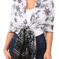 Sakkas Nichole summer gauze featherweight patterned versitile sheer scarf wrap