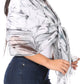 Sakkas Nichole summer gauze featherweight patterned versitile sheer scarf wrap