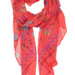 Sakkas Nichole summer gauze featherweight patterned versitile sheer scarf wrap