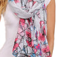 Sakkas Nichole summer gauze featherweight patterned versitile sheer scarf wrap