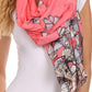 Sakkas Nichole summer gauze featherweight patterned versitile sheer scarf wrap
