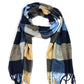 Sakkas Booker Cashmere Feel Solid Colored Unisex Winter Scarf With Fringe