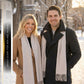 Sakkas Booker Cashmere Feel Solid Colored Unisex Winter Scarf With Fringe