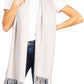 Sakkas Booker Cashmere Feel Solid Colored Unisex Winter Scarf With Fringe