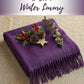 Sakkas Booker Cashmere Feel Solid Colored Unisex Winter Scarf With Fringe