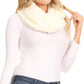 Sakkas Mellah Long Wide Soft Fuzzy Furry Fur Infinity Fall Winter Wrap Scarf