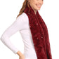 Sakkas Sabby Long Thin Faux Fur Pearl Embellishment Warm Soft Infinity Scarf