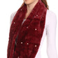 Sakkas Sabby Long Thin Faux Fur Pearl Embellishment Warm Soft Infinity Scarf