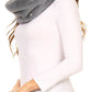 Sakkas Sabby Long Thin Faux Fur Pearl Embellishment Warm Soft Infinity Scarf