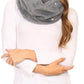 Sakkas Sabby Long Thin Faux Fur Pearl Embellishment Warm Soft Infinity Scarf