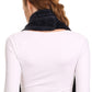 Sakkas Sabby Long Thin Faux Fur Pearl Embellishment Warm Soft Infinity Scarf