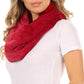 Sakkas Dalien Short Length Two Sided Faux Fur Ribbed Cable Knit Infinity Scarf