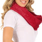 Sakkas Dalien Short Length Two Sided Faux Fur Ribbed Cable Knit Infinity Scarf