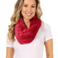 Sakkas Dalien Short Length Two Sided Faux Fur Ribbed Cable Knit Infinity Scarf