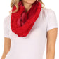 Sakkas Dalien Short Length Two Sided Faux Fur Ribbed Cable Knit Infinity Scarf