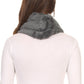 Sakkas Dalien Short Length Two Sided Faux Fur Ribbed Cable Knit Infinity Scarf